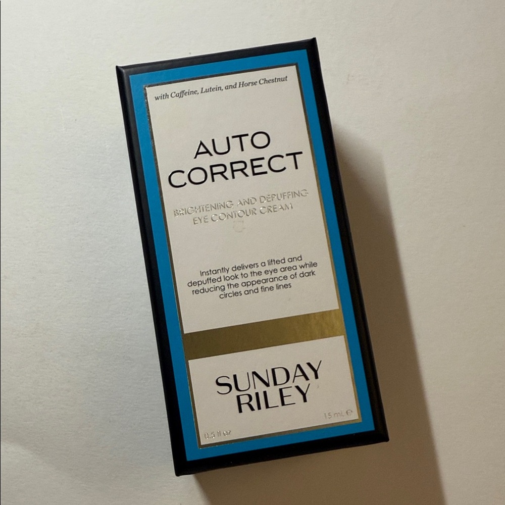Sunday Riley Auto Correct Eye Cream in Black and Blue